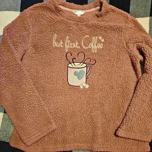 Secret Treasures Sleepwear Womens Mauve Fuzzy Sweater Size Medium